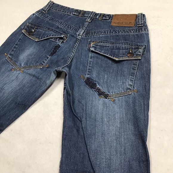 BLUE GURU Jeans Men 36/34 (34x32 actual) Blue Wide Leg Denim Flap Pocket - Picture 8 of 16